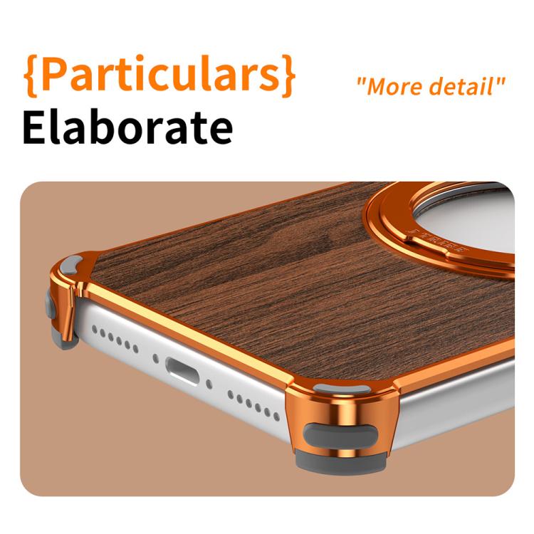Custodia magnetica legno di noce per iPhone 17 Pro Max