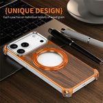 Custodia magnetica legno di noce per iPhone 17 Pro Max