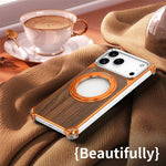 Custodia magnetica legno di noce per iPhone 17 Pro Max