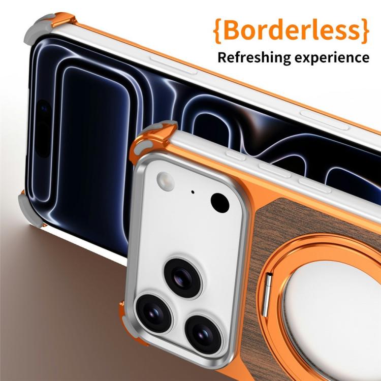 Custodia magnetica legno di noce per iPhone 17 Pro Max