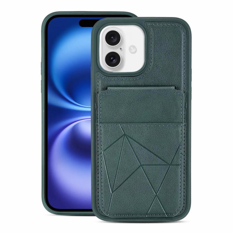 Custodia portafoglio verticale in ecopelle per iPhone 16