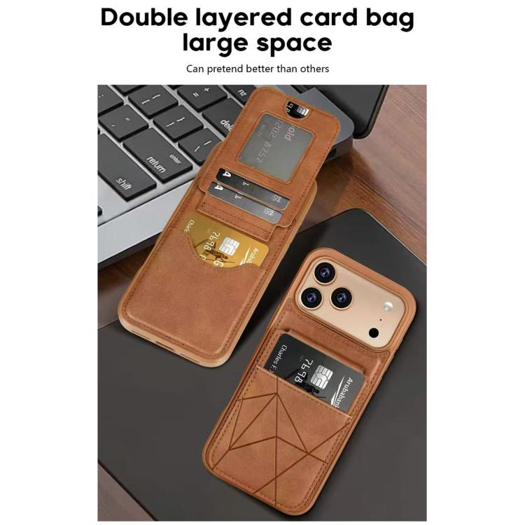 Custodia portafoglio verticale in ecopelle per iPhone 16