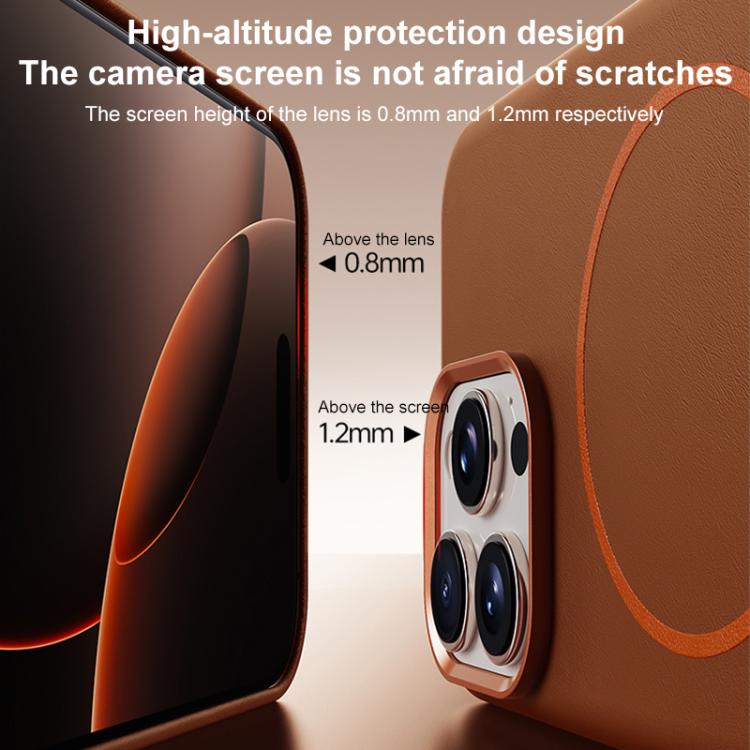 Custodia in pelle con chiusura magnetica per iPhone 16