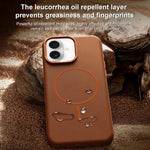 Custodia in pelle con chiusura magnetica per iPhone 16