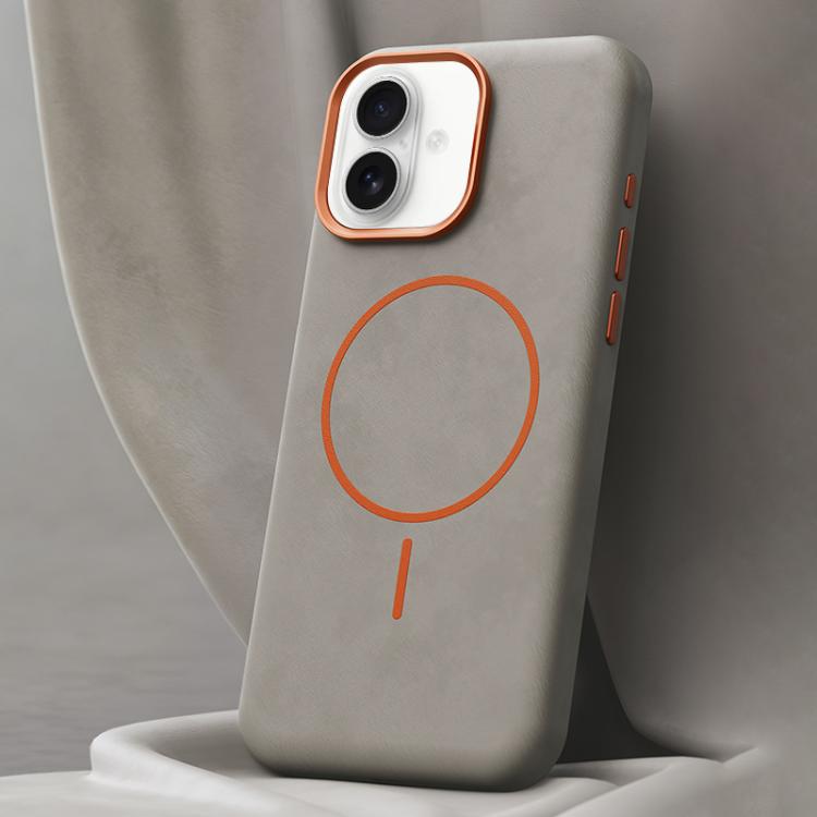 Custodia in pelle con chiusura magnetica per iPhone 16
