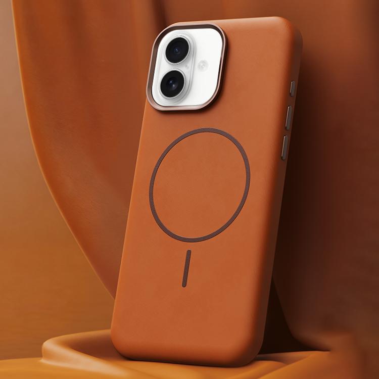 Custodia in pelle con chiusura magnetica per iPhone 16