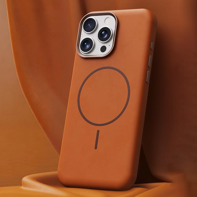Custodia in pelle con chiusura magnetica per iPhone 16