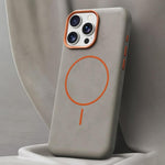 Custodia in pelle con chiusura magnetica per iPhone 16
