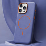 Custodia in pelle con chiusura magnetica per iPhone 16