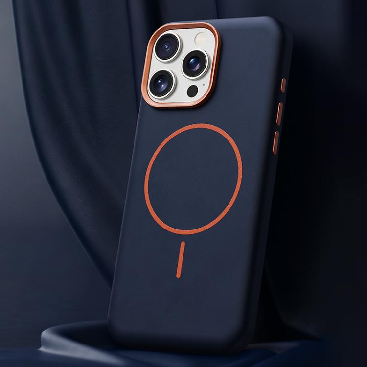Custodia in pelle con chiusura magnetica per iPhone 16