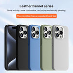 Custodia magnetica in flanella per iPhone 13 Pro