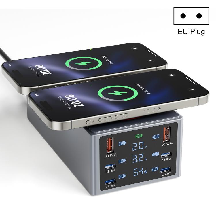 Stazione di ricarica multiporta 220W con ricarica wireless