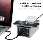 Stazione di ricarica multiporta 220W con ricarica wireless