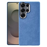 Custodia magnetica a copertura totale con texture in flanella per Samsung Galaxy