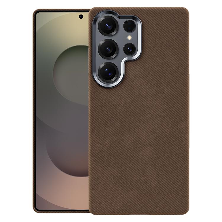Custodia magnetica a copertura totale con texture in flanella per Samsung Galaxy