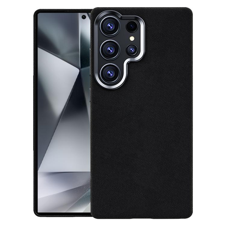 Custodia magnetica a copertura totale con texture in flanella per Samsung Galaxy