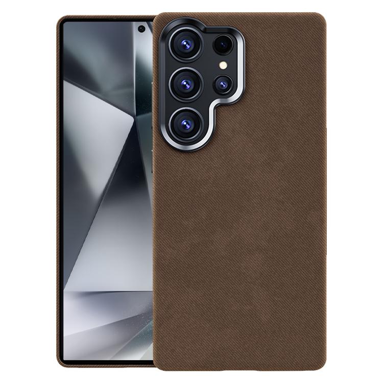 Custodia magnetica a copertura totale con texture in flanella per Samsung Galaxy