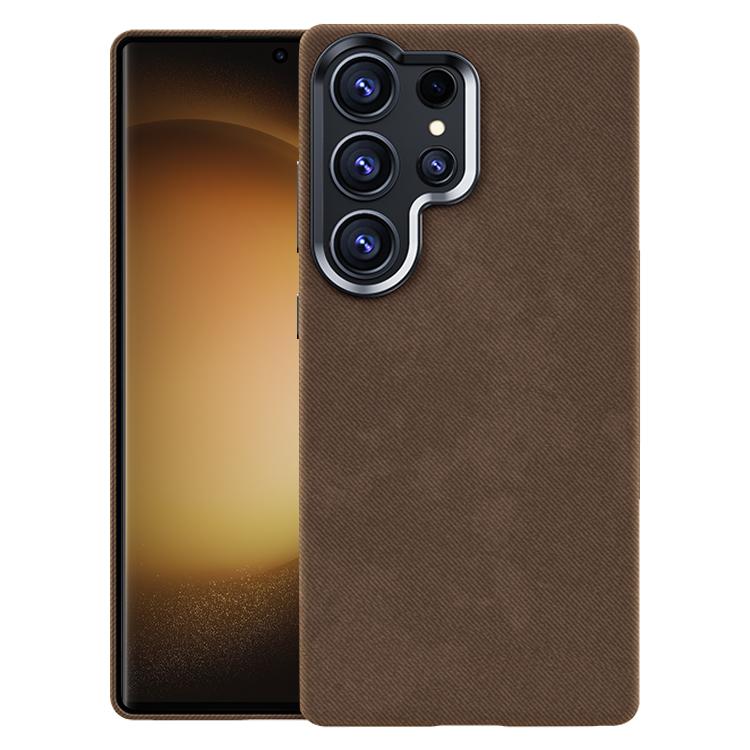 Custodia magnetica a copertura totale con texture in flanella per Samsung Galaxy