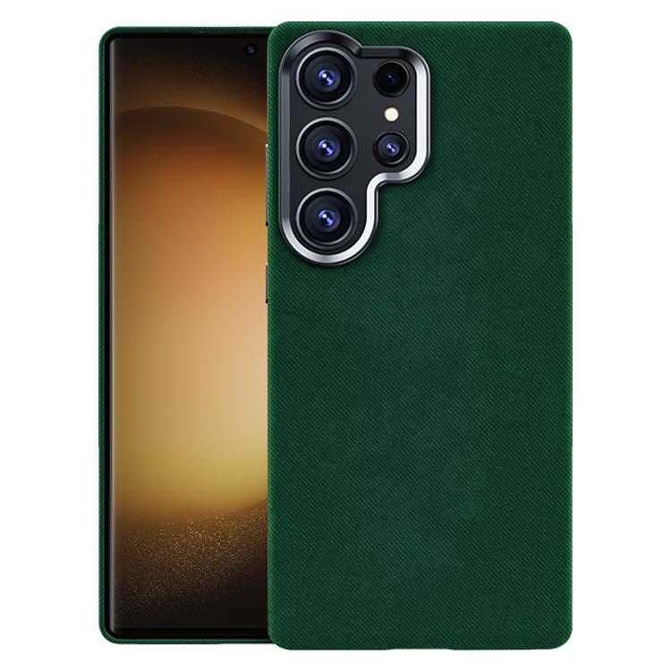 Custodia magnetica a copertura totale con texture in flanella per Samsung Galaxy