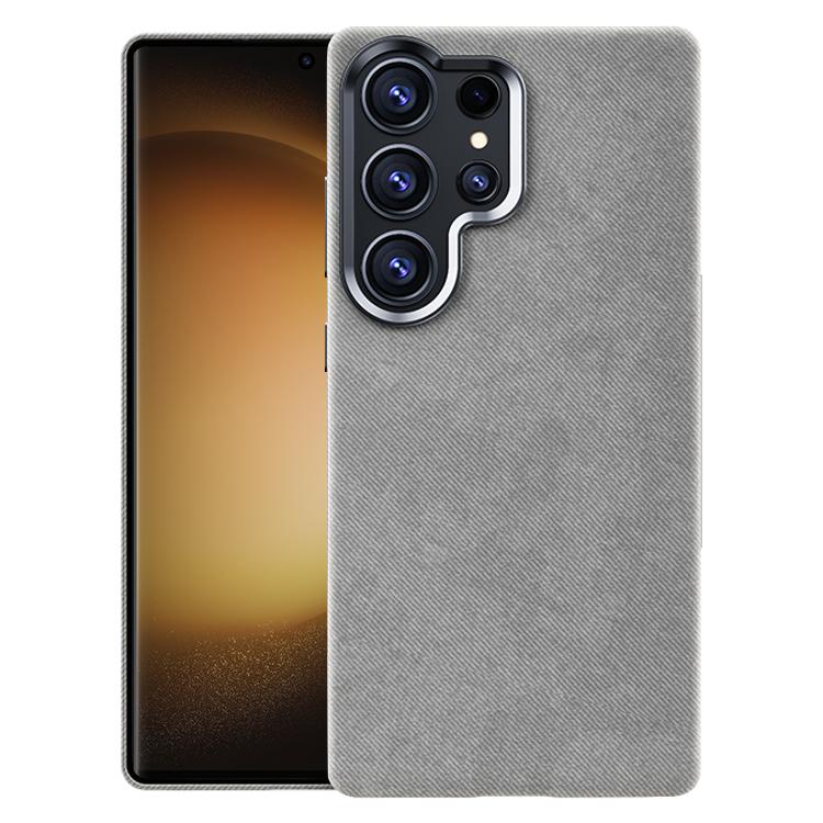 Custodia magnetica a copertura totale con texture in flanella per Samsung Galaxy
