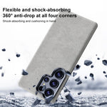 Custodia magnetica a copertura totale con texture in flanella per Samsung Galaxy