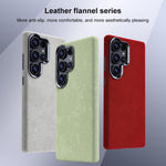 Custodia magnetica a copertura totale con texture in flanella per Samsung Galaxy