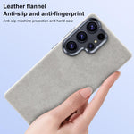 Custodia magnetica a copertura totale con texture in flanella per Samsung Galaxy