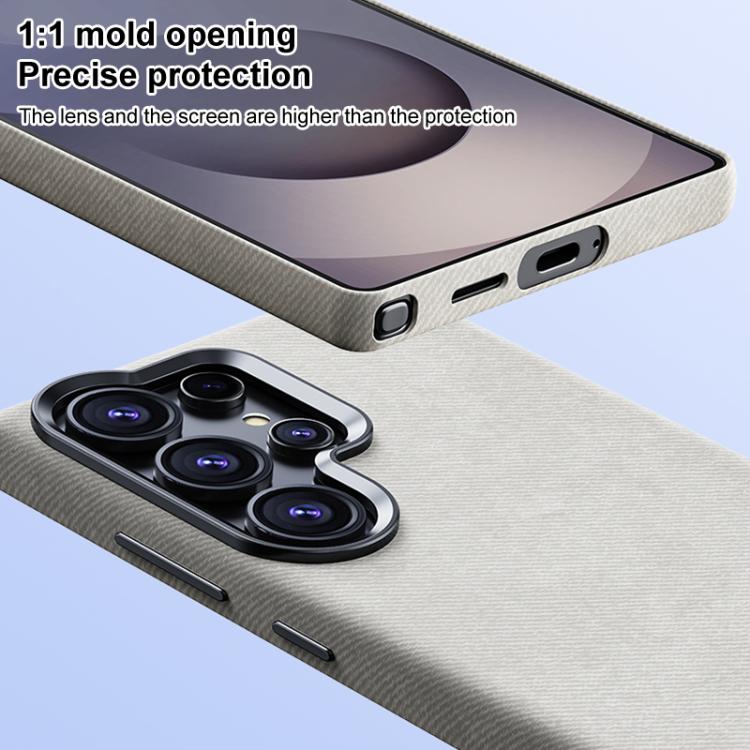 Custodia magnetica a copertura totale con texture in flanella per Samsung Galaxy
