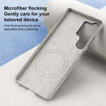 Custodia magnetica a copertura totale con texture in flanella per Samsung Galaxy