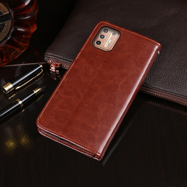 Custodia in pelle a vibrazione orizzontale Crazy Horse con supporto per Motorola