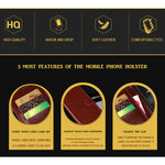 Custodia in pelle a vibrazione orizzontale Crazy Horse con supporto per Motorola