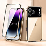 Custodia vetro temperato con doppia fibbia magnetica iPhone 17 Pr