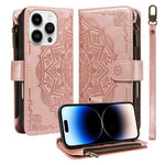 Custodia portafoglio in ecopelle con RFID per iPhone 14 Pro Max