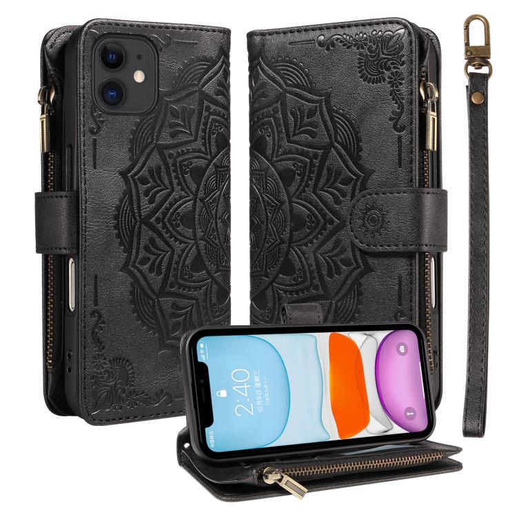 Custodia portafoglio in ecopelle con protezione RFID per iPhone