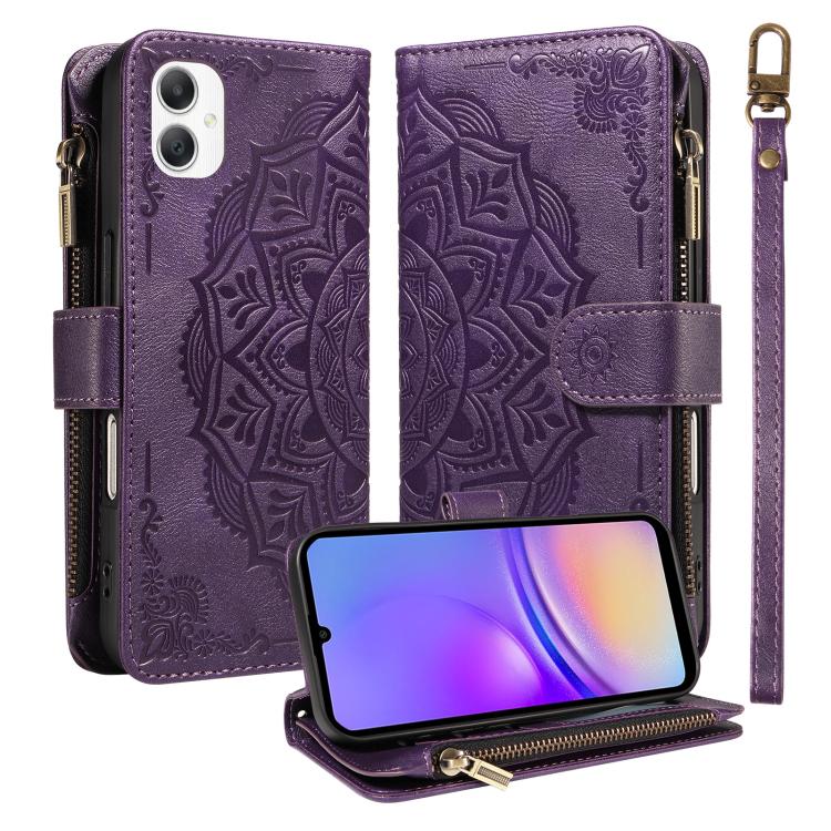 Custodia in ecopelle vegana con cerniera e protezione RFID per Samsung Galaxy