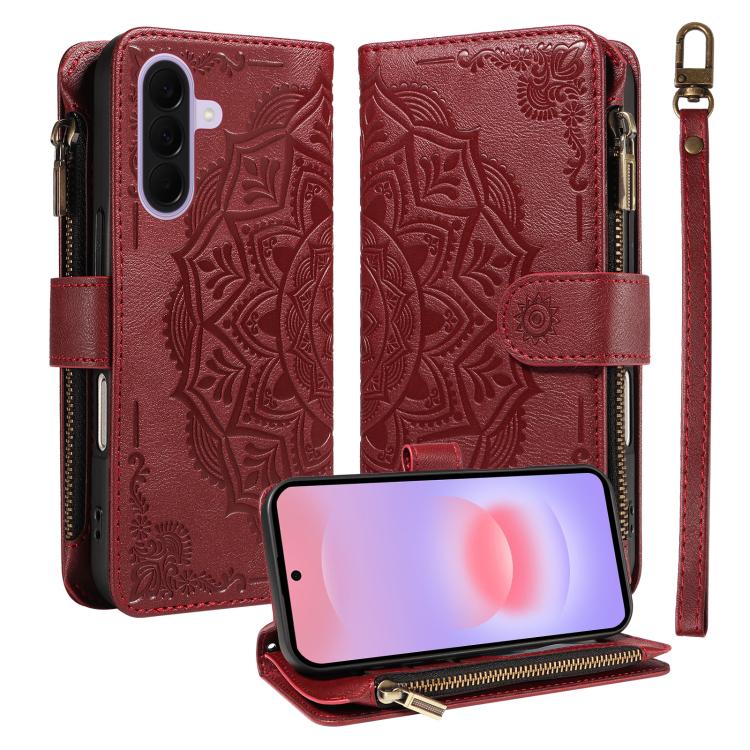 Custodia in ecopelle vegana con cerniera e protezione RFID per Samsung Galaxy