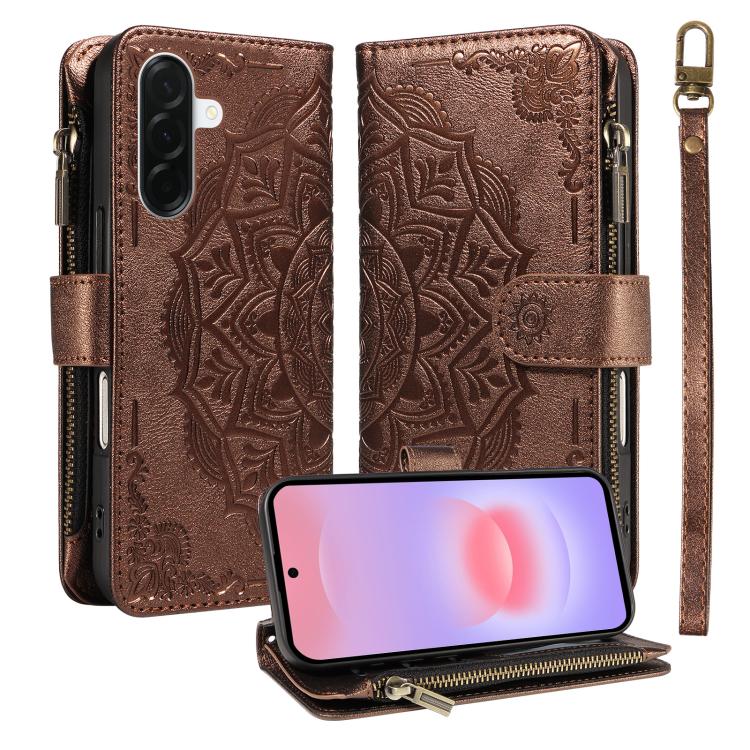 Custodia in ecopelle vegana con cerniera e protezione RFID per Samsung Galaxy
