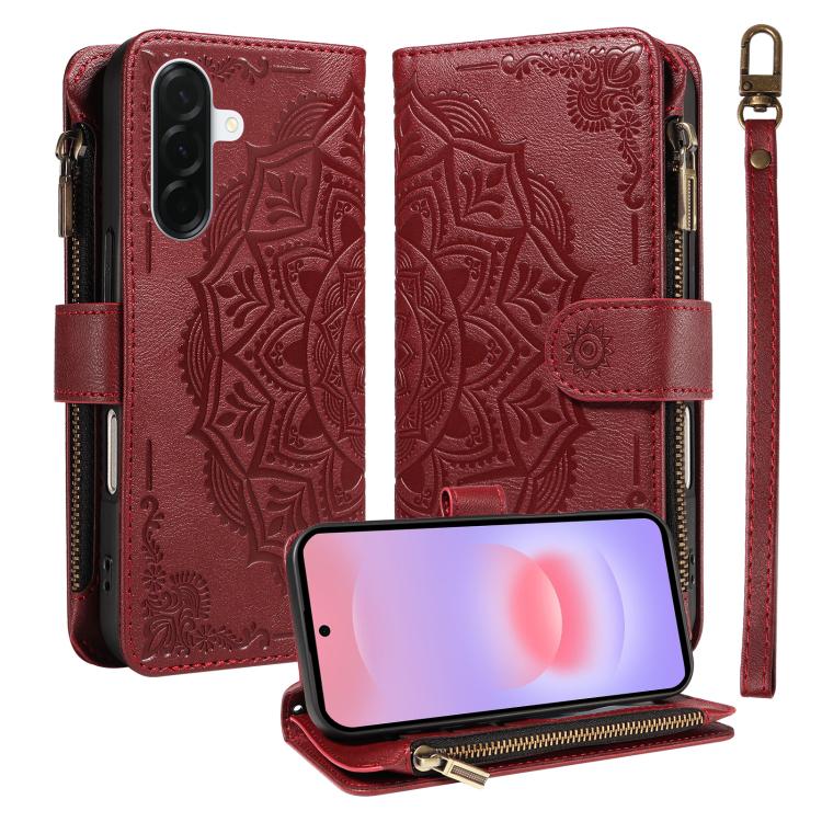 Custodia in ecopelle vegana con cerniera e protezione RFID per Samsung Galaxy