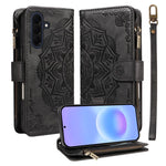 Custodia in ecopelle vegana con cerniera e protezione RFID per Samsung Galaxy