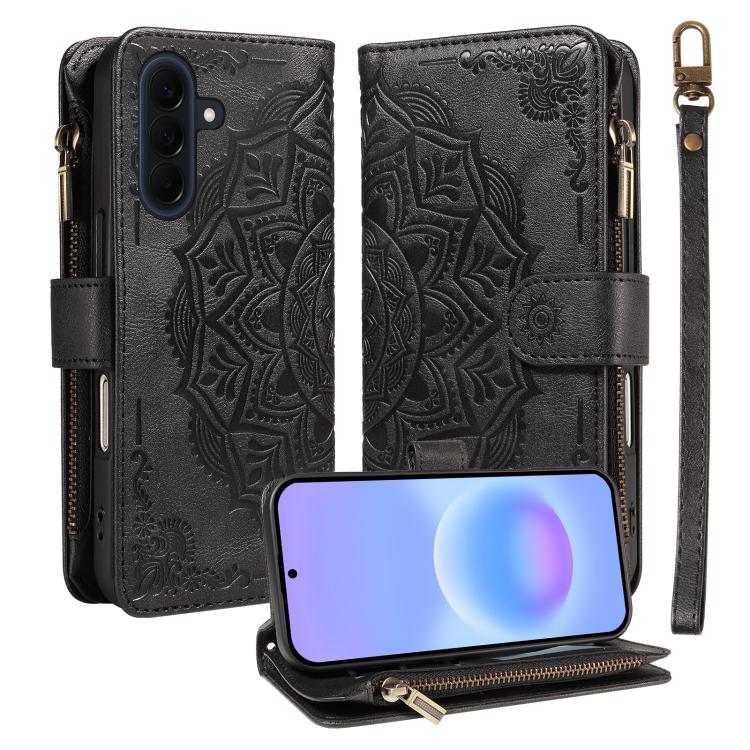Custodia in ecopelle vegana con cerniera e protezione RFID per Samsung Galaxy