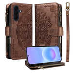 Custodia in ecopelle vegana con cerniera e protezione RFID per Samsung Galaxy