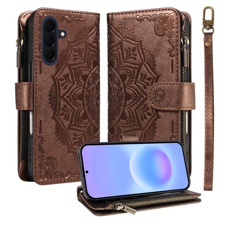 Custodia in ecopelle vegana con cerniera e protezione RFID per Samsung Galaxy