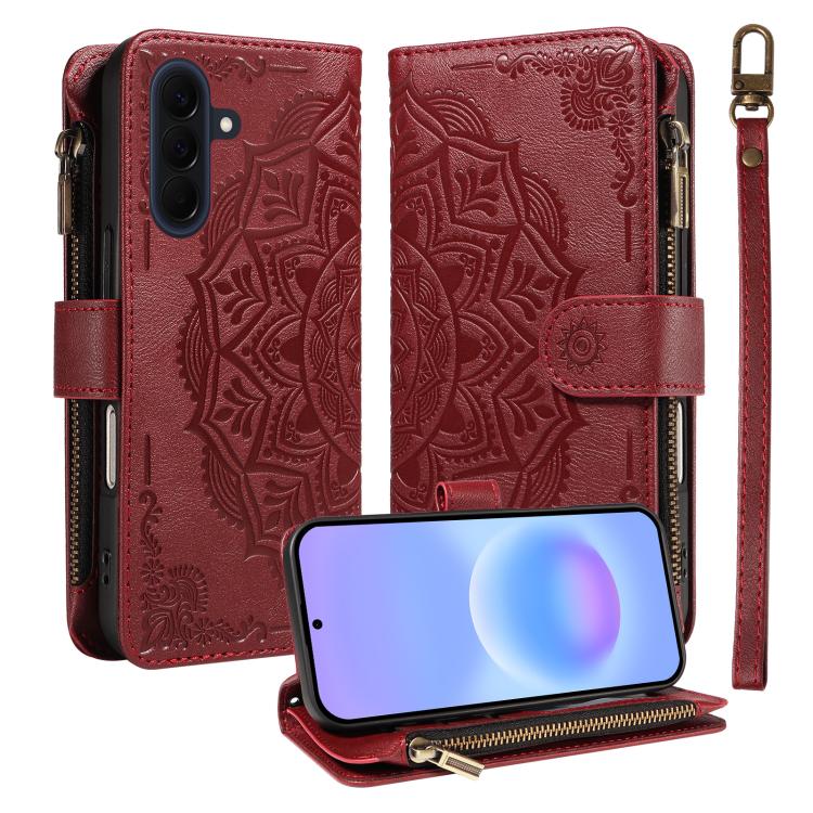Custodia in ecopelle vegana con cerniera e protezione RFID per Samsung Galaxy