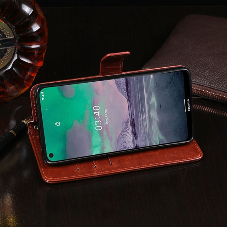 Custodia in pelle con supporto e slot per carte per Nokia 3.4, Nokia C3 e