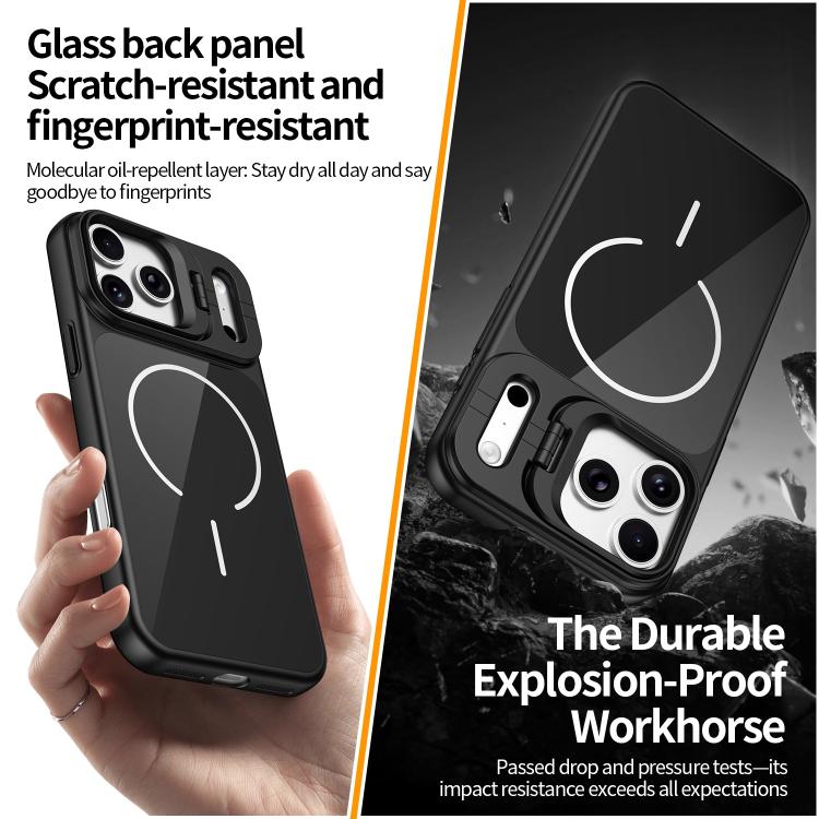 Custodia con vetro e supporto magnetico per iPhone 13