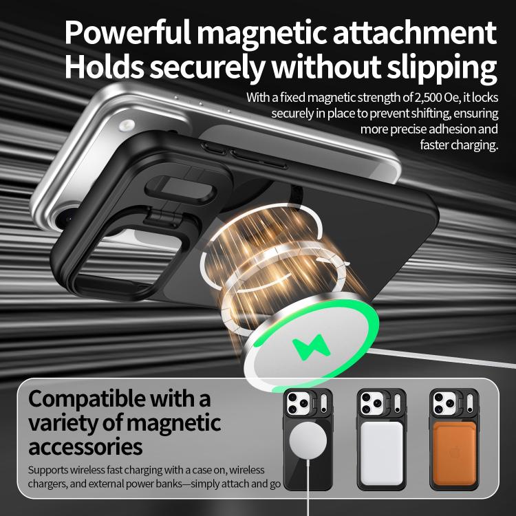 Custodia con vetro e supporto magnetico per iPhone 13
