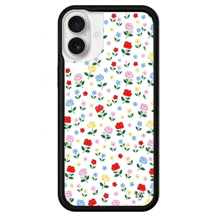 Custodia TPU con motivo WildFlow per iPhone 16