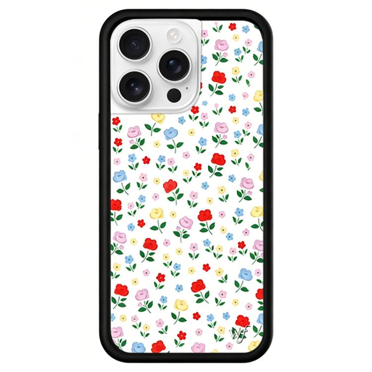 Custodia TPU con motivo WildFlow per iPhone 16