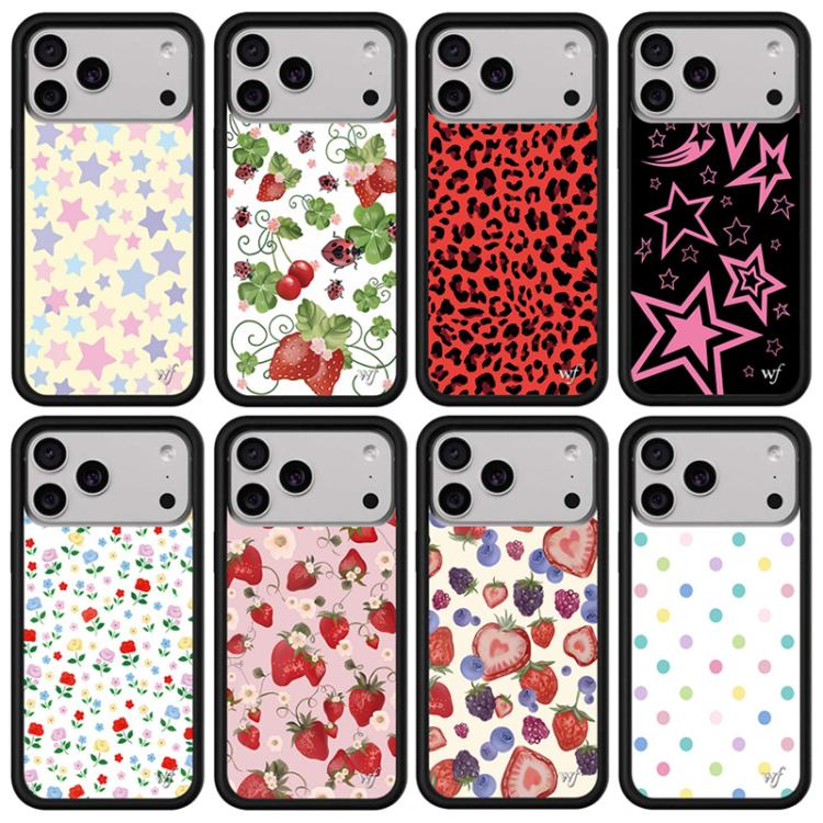 Custodia TPU con motivo WildFlow per iPhone 16