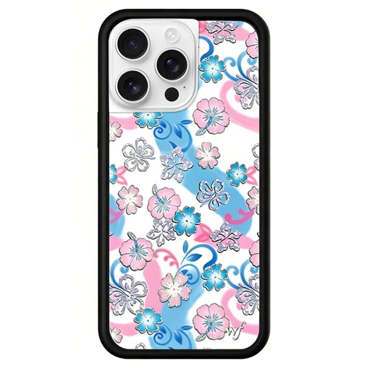 Custodia TPU con motivo floreale per iPhone 16
